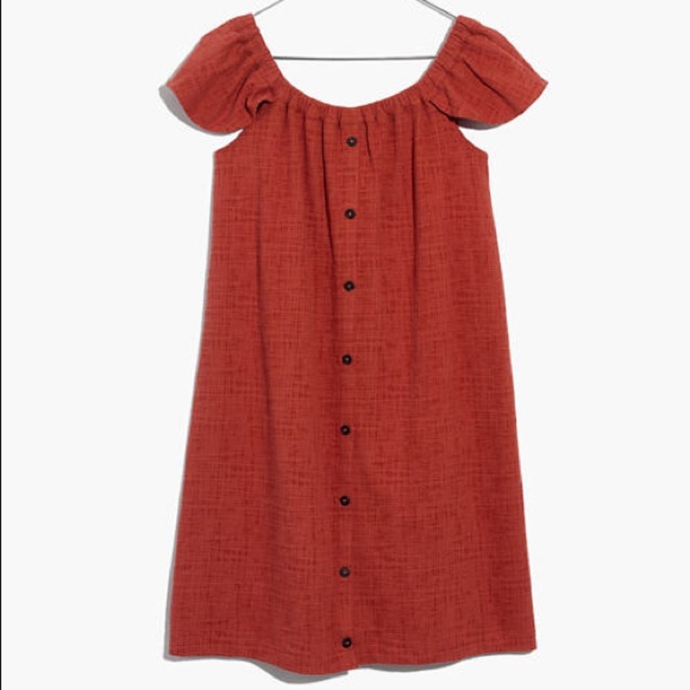 MADEWELL Texture & Thread Off-the-Shoulder Dress S